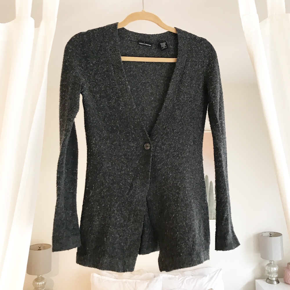 ✨SALE Grey Single Button Sweater